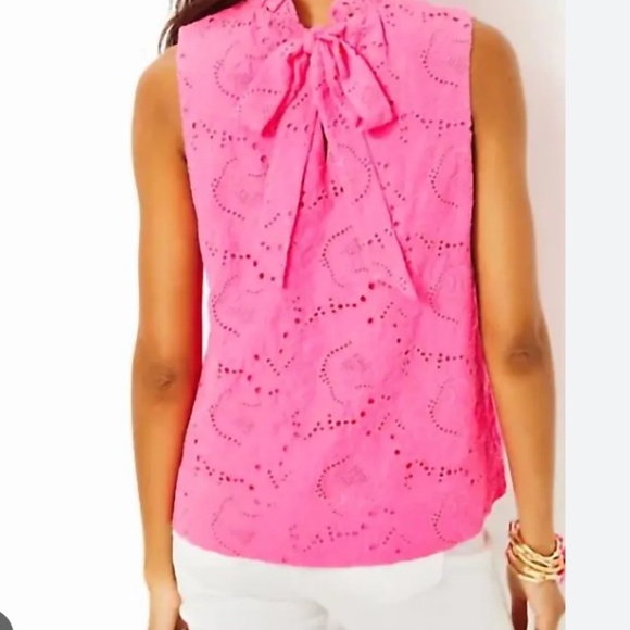 Lilly Pulitzer eyelet sleeveless top NWT - Picture 2 of 6